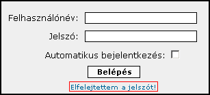 Elfelejtett jelszó